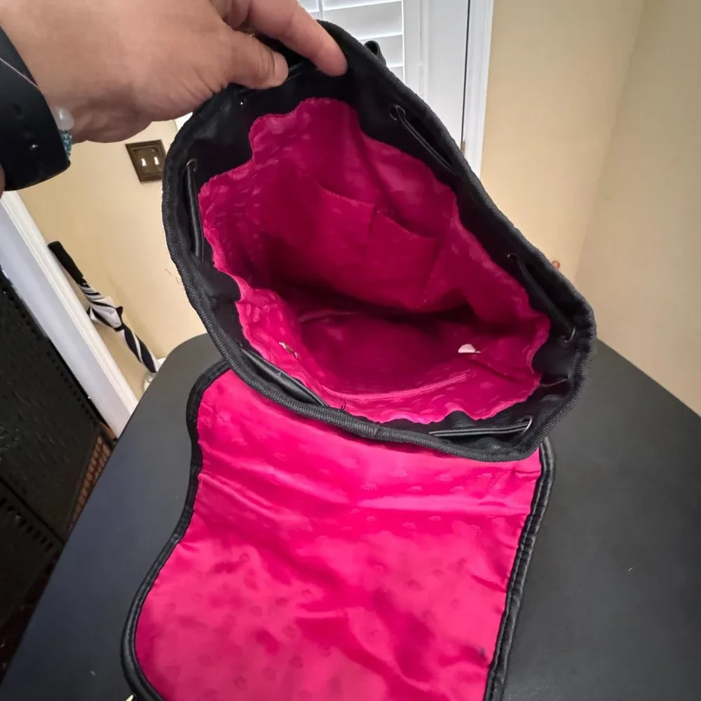 Juicy Couture black quilted backpack with adjustable straps